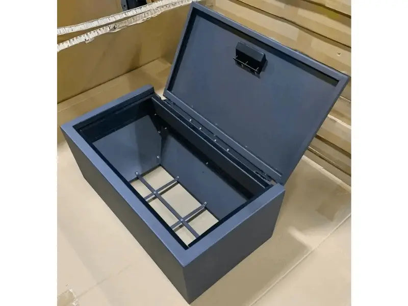 Comfortbilt hopper extension with the lid open