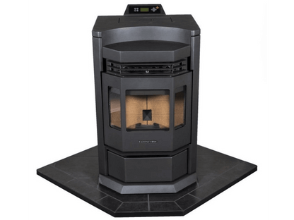  HP22-N Pellet Stove on a black hearth