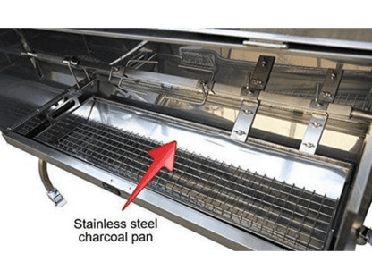 Charotis 62" Dual Fuel Pig Roaster charcoal pan 
