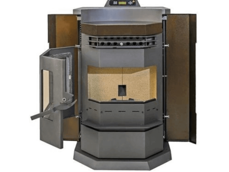 HP22-N Pellet Stove with open door