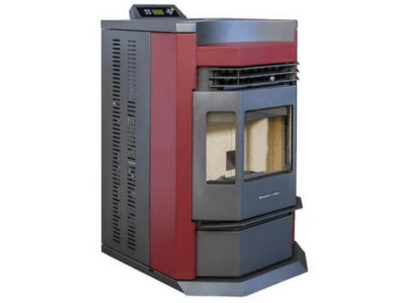 HP22-N Pellet Stove red, left side