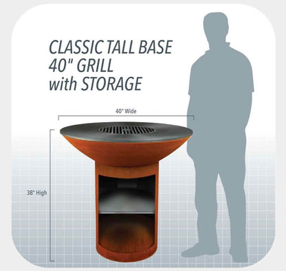 ARTEFLAME | Classic 40" Grill - Tall Round Base With Storage - AFCLHRBST-HomeOutdoors
