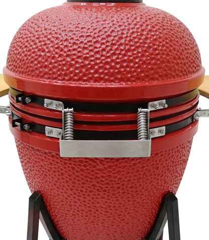 Vision Grills | Heavy Duty 1-Series Ceramic Kamado Grill in Red B-R2C2AX-S