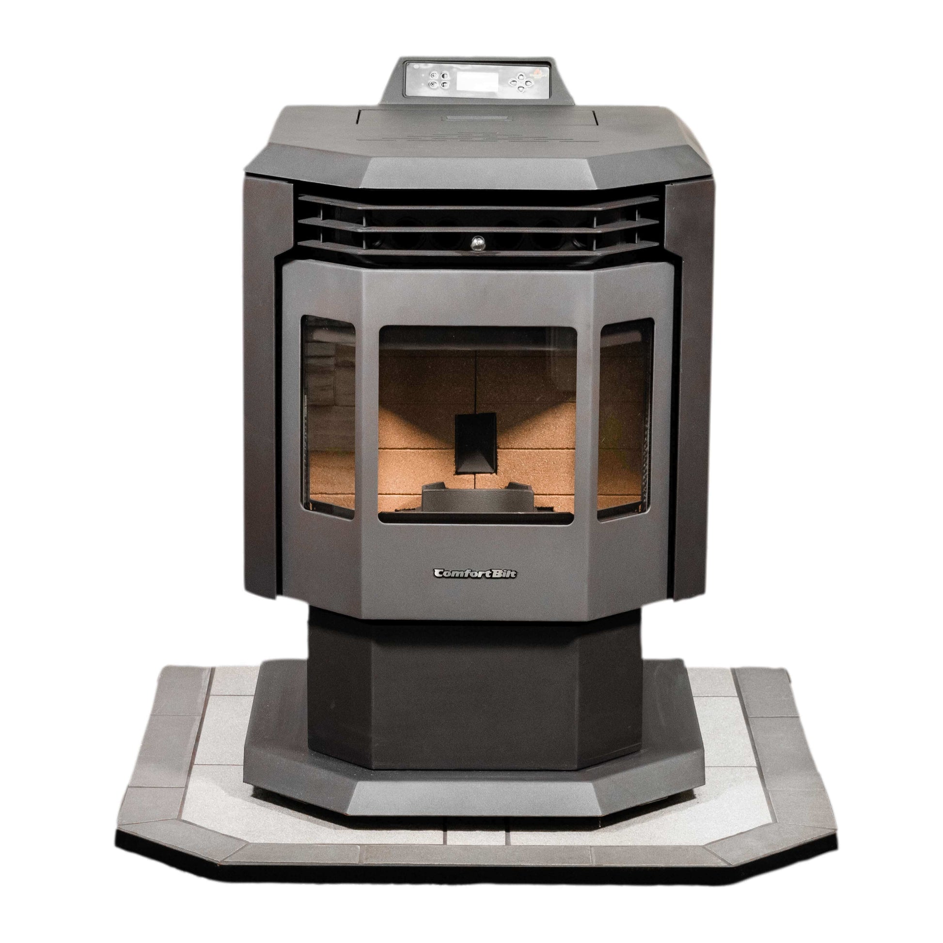 ComfortBilt Flat Wall Hearth Pad - Pewter Rock