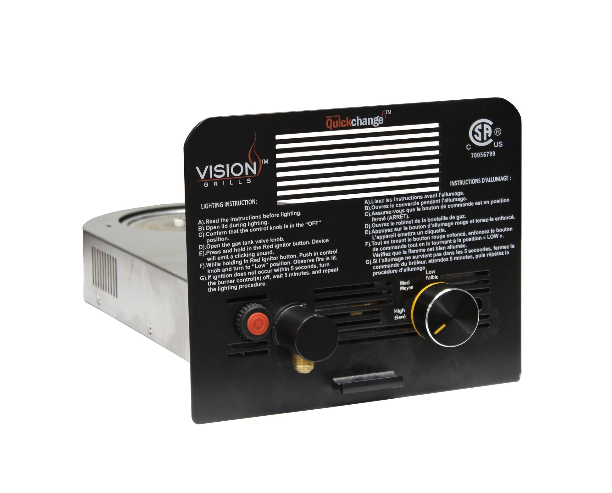 Vision Grill | Quickchange Gas Insert LP - VGK-GPAK-S1