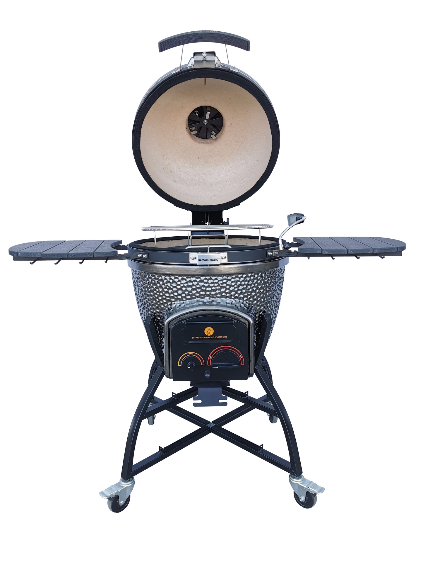 Vision Grills | Elite Series XD402MG Deluxe Ceramic Kamado in Metallic Grey