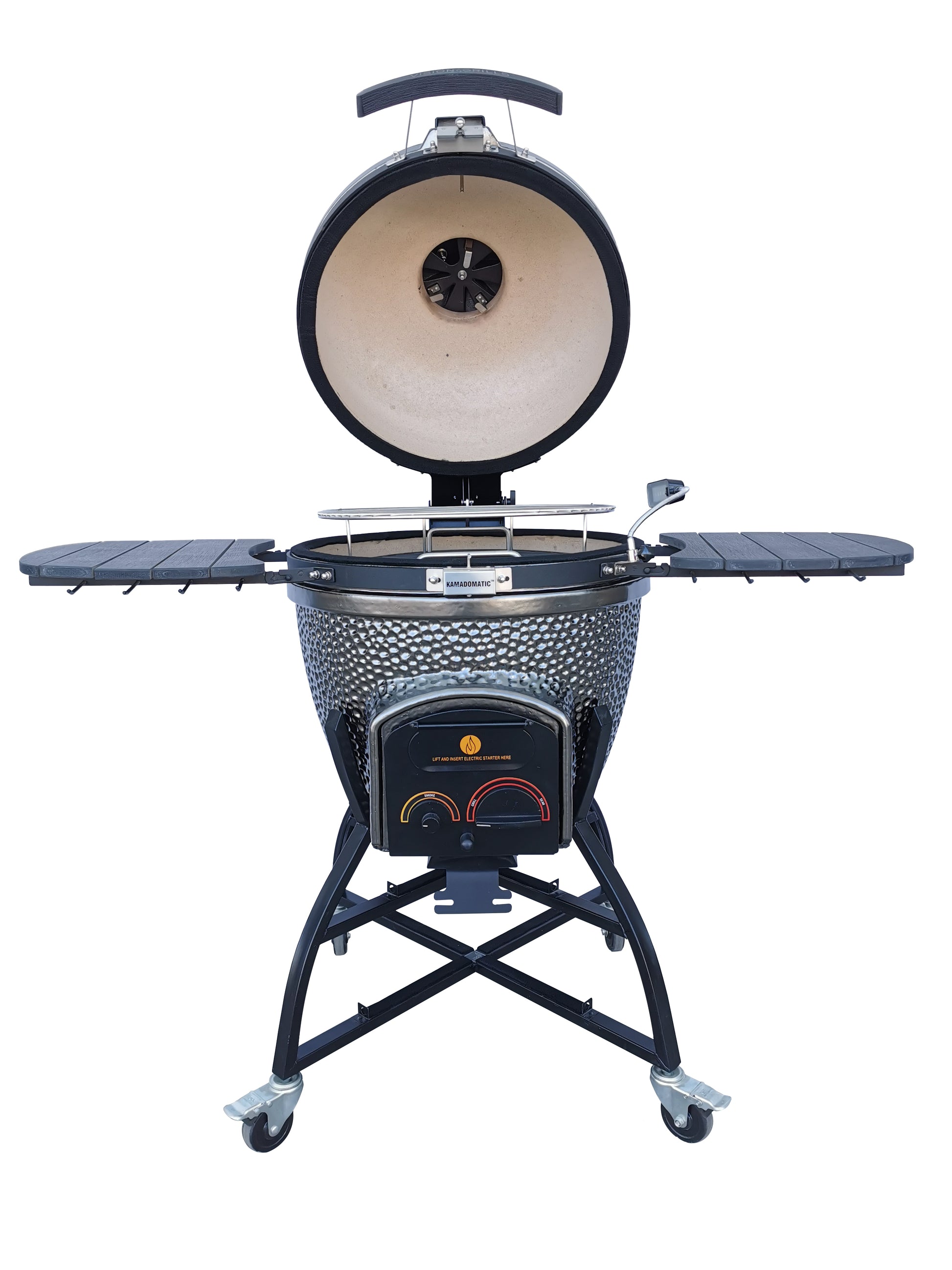 Vision Grills | Elite Series XD402MG Deluxe Ceramic Kamado in Metallic Grey