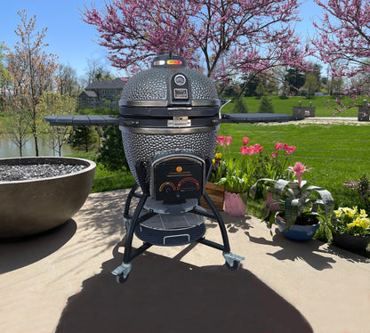 Vision Grills | Elite Series XD402MG Deluxe Ceramic Kamado in Metallic Grey