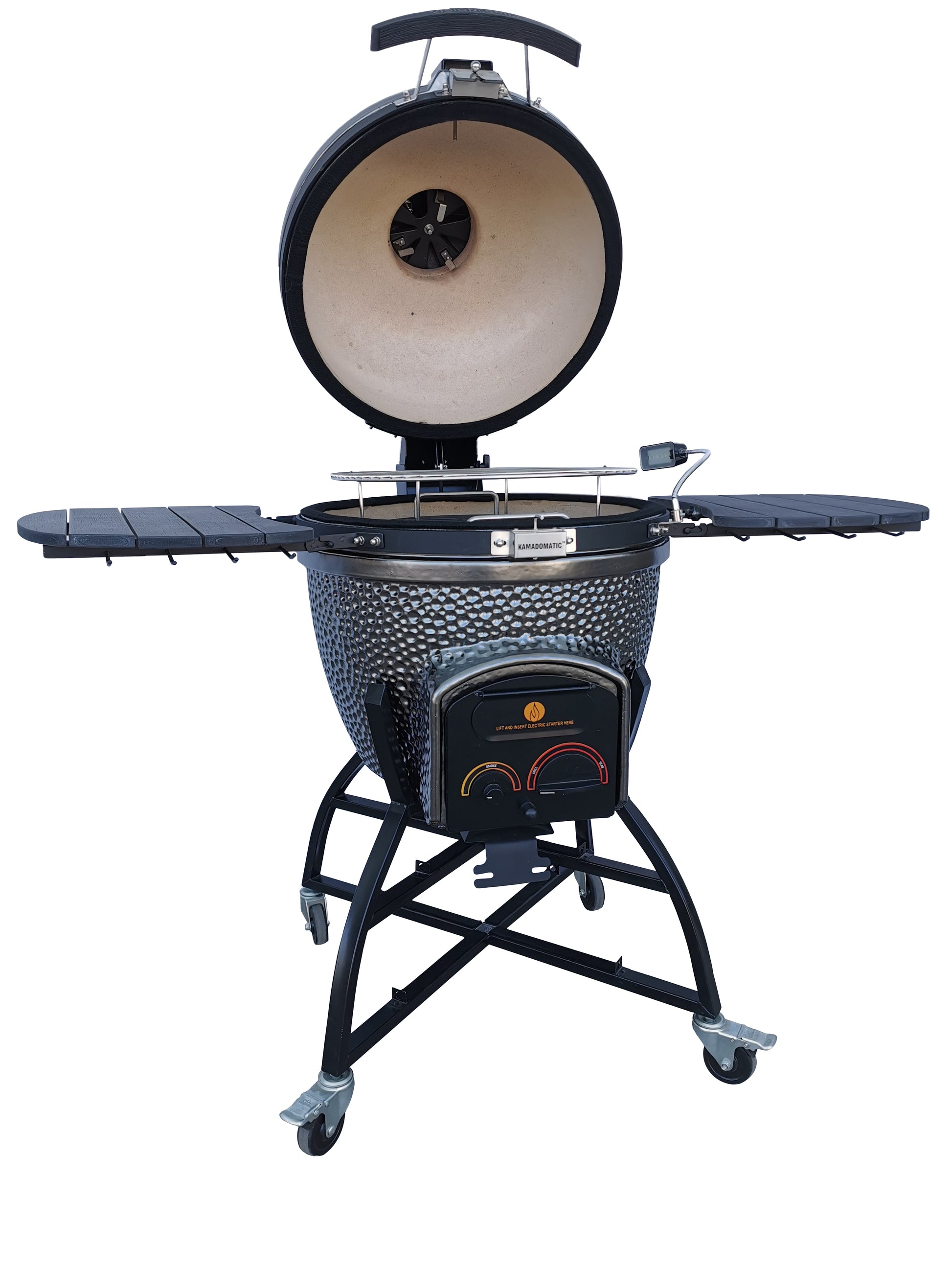 Vision Grills | Elite Series XD402MG Deluxe Ceramic Kamado in Metallic Grey