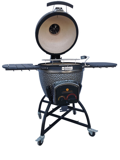 Vision Grills | Elite Series XD402MG Deluxe Ceramic Kamado in Metallic Grey