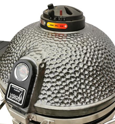 Vision Grills | Elite Series XD702MG Maxis Ceramic Kamado in Gun Metal Grey