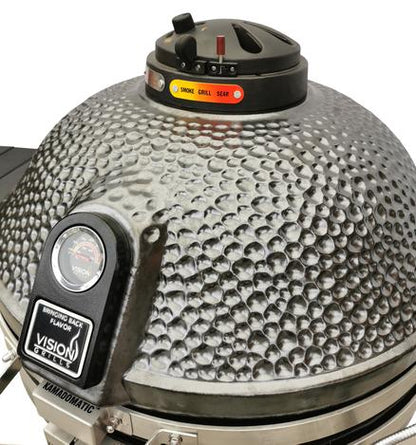 Vision Grills | Elite Series XD702MG Maxis Ceramic Kamado in Gun Metal Grey