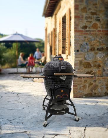 Vision Grills Elite | Series XR402BO Deluxe Ceramic Kamado in Black