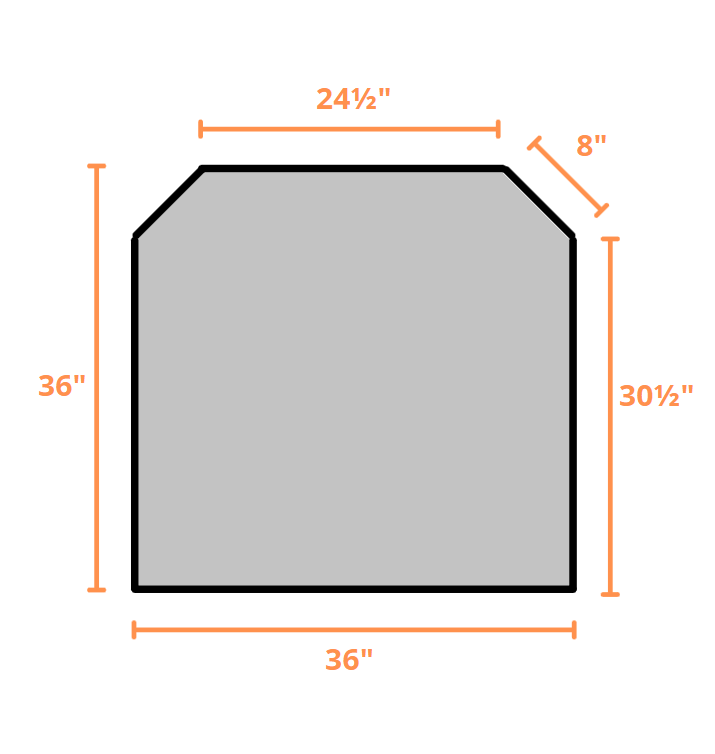 ComfortBilt Flat Wall Hearth Pad - Winter Shadow