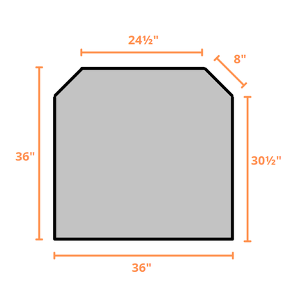 ComfortBilt Flat Wall Hearth Pad - Winter Shadow