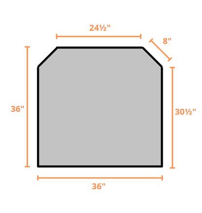 ComfortBilt Flat Wall Hearth Pad - Pewter