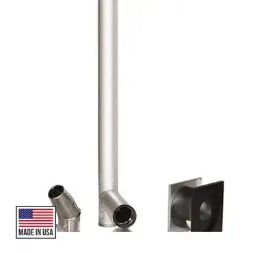 ComfortBilt | 3 INCH PELLET STOVE PIPING KIT - SILVER/NO ELBOW - 3PVP-KCB